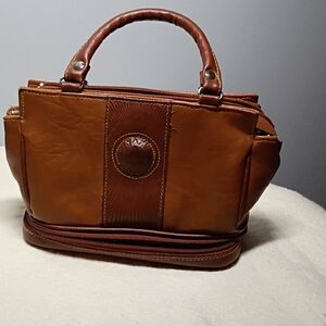 Elegant Brown Leather Jackson Handbag